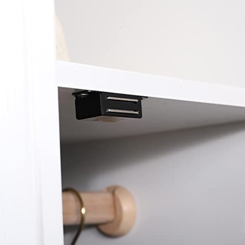 Mousike Cabinet Magnets 30lb Black Door Magnets with Strong Magnetic for Kitchen Cupboard Wardrobe Closet Cabinet Door Drawer Latch 16 Pack - Image 5