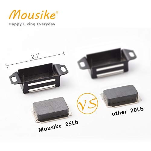 Mousike Cabinet Magnets 30lb Black Door Magnets with Strong Magnetic for Kitchen Cupboard Wardrobe Closet Cabinet Door Drawer Latch 16 Pack - Image 3