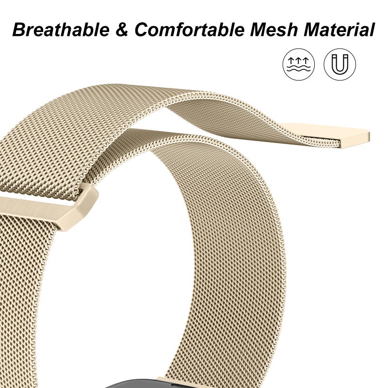 Mugust Stainless Steel Magnetic Band Compatible with Apple Watch Band Series 9 8 7 41mm 45mm / Ultra/Ultra 2 49mm / Series 3 38mm 42mm /Series 6 5 4 SE 40mm 44mm, Milanese Loop Replacement Metal Mesh - Image 5