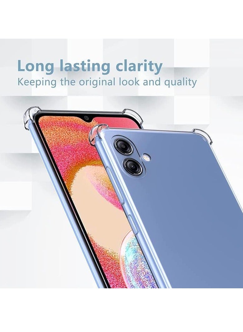 MIGOFAST Samsung Galaxy A05 Clear Transparent Case Soft Flexible Silicone Back Cover Anti Drop Shockproof Case with Reinforced edge Bumper Corner - Image 2