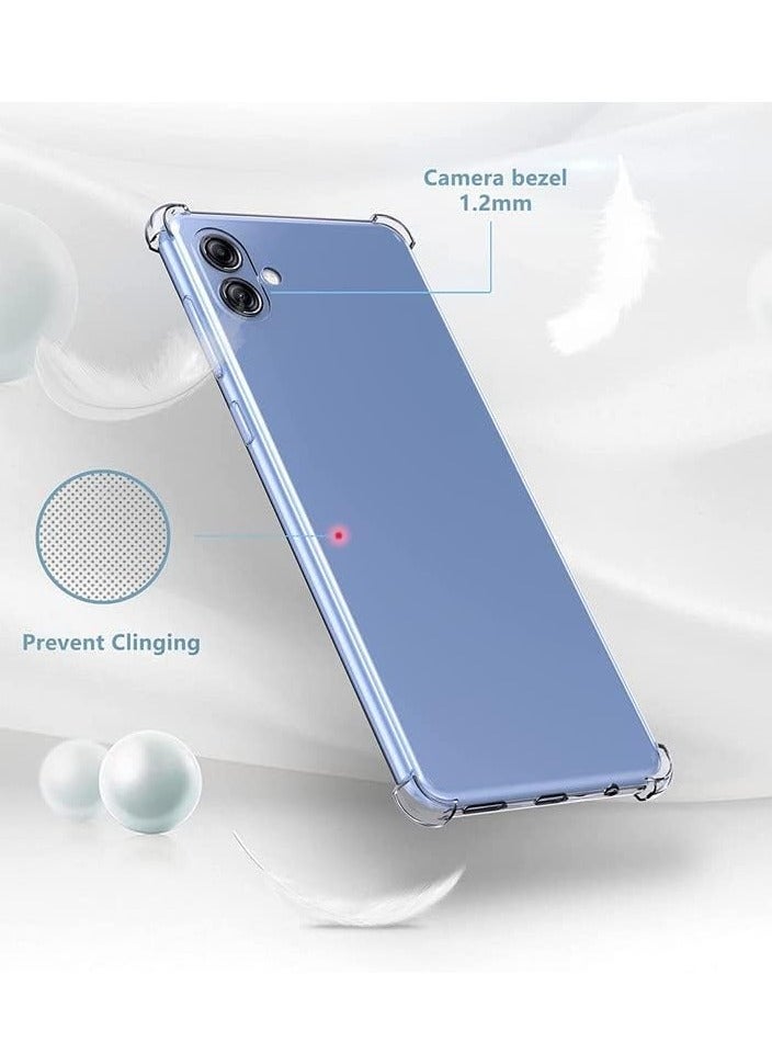MIGOFAST Samsung Galaxy A05 Clear Transparent Case Soft Flexible Silicone Back Cover Anti Drop Shockproof Case with Reinforced edge Bumper Corner - Image 3