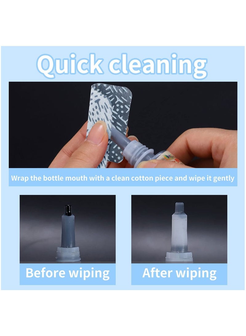 SYOSI مناديل خالية من الوبر للأظافر، وسادات مسح الأظافر، جل طلاء الأظافر بالأشعة فوق البنفسجية، وسادات خالية من الوبر، وسادات قطنية خالية من الوبر للأظافر، والرموش، وغراء الرموش (360 قطعة) - Image 4