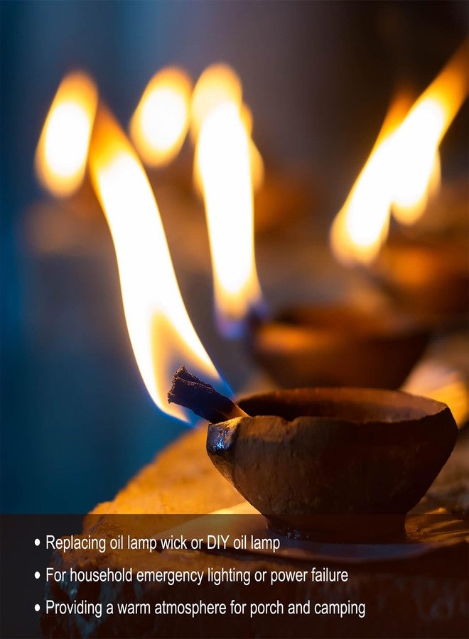 ميكسينيتي فتيلة مصباح زيتي من ميكانيكسي، مسطحة بعرض 0.35 بوصة، بطول 10 أقدام، مصنوعة من القطن، مع خياطة حمراء، لإضاءة موقد الكيروسين. - Image 4