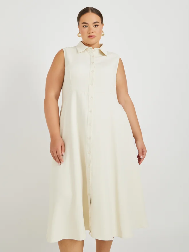 Styli Sleeveless Midi Dress