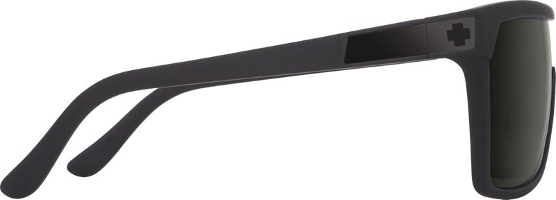 SPY Optic Flynn, Shield Sunglasses, Color and Contrast Enhancing Lenses, Soft Matte Black - HD Plus Gray Green Lenses - Image 3