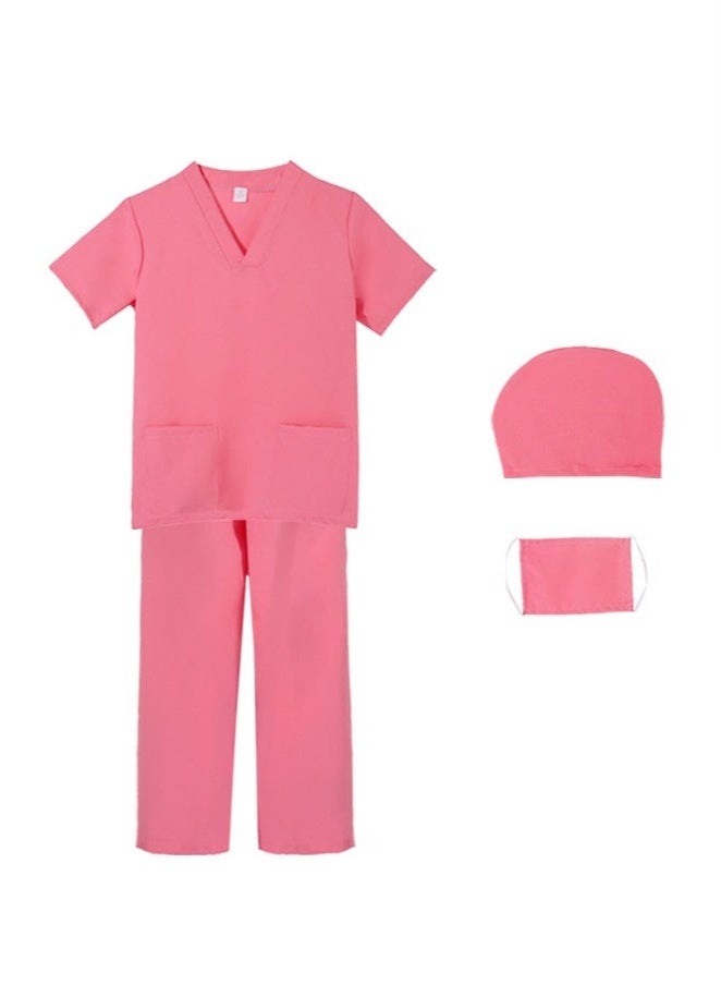6 Pcs Doctor Costume Set Cosplay Costume Sets for Kids Pink - Image 4