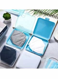 Mask Storage Case Portable Face Box for Recyclable Clip Organizer with Lids Cover Pollution Prevention (Clear White Clear Blue Blue) - pzsku/ZD7DF3E71E120027D39C7Z/45/_/1669987286/3597815a-5a4e-4be4-81b3-b0db378dd667