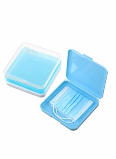 Mask Storage Case Portable Face Box for Recyclable Clip Organizer with Lids Cover Pollution Prevention (Clear White Clear Blue Blue) - pzsku/ZD7DF3E71E120027D39C7Z/45/_/1669987286/4a29c142-206d-465c-bd0b-5c0471b111e9