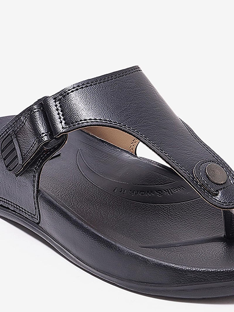 WELCOME Men's Flip Flops, Black, GLF-21, 7 - Image 4