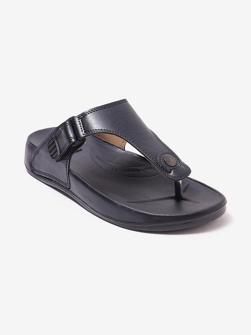 WELCOME Men's Flip Flops, Black, GLF-21, 7 - Image 3