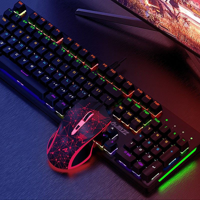 Ajazz 104 Keys USB Wired Gaming Keyboard Mouse Combo Set - Image 2
