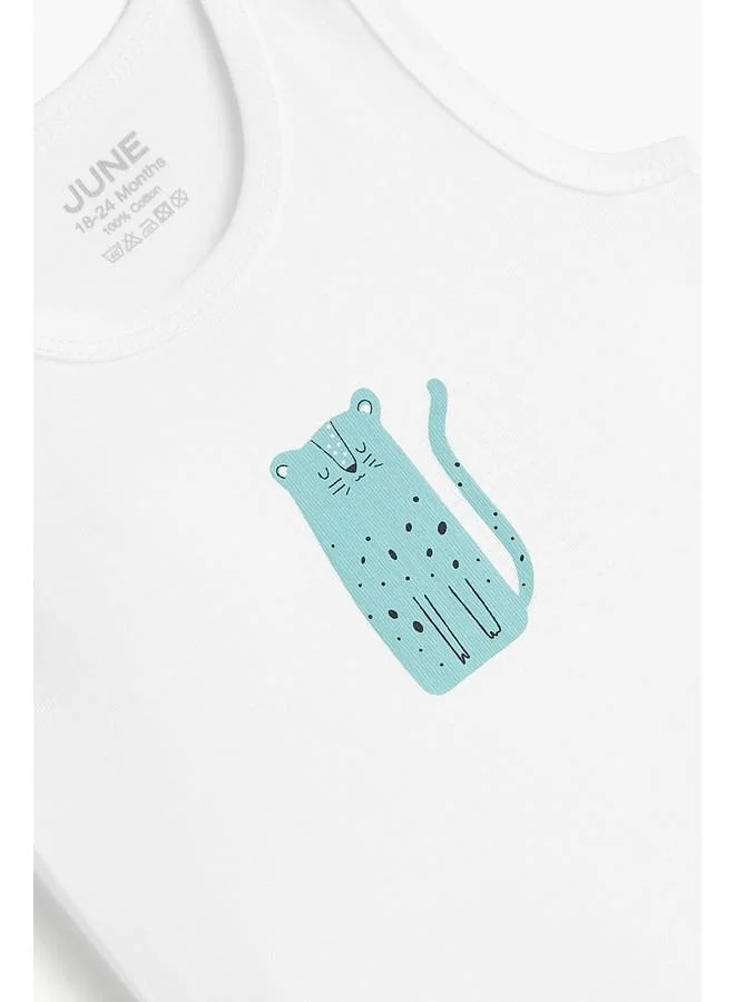 JUNE June Baby 5-Pack Safari Animal Printed Tank Bodysuit