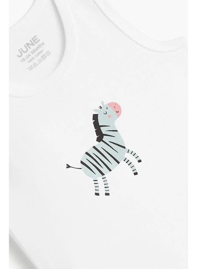 JUNE June Baby 5-Pack Safari Animal Printed Tank Bodysuit