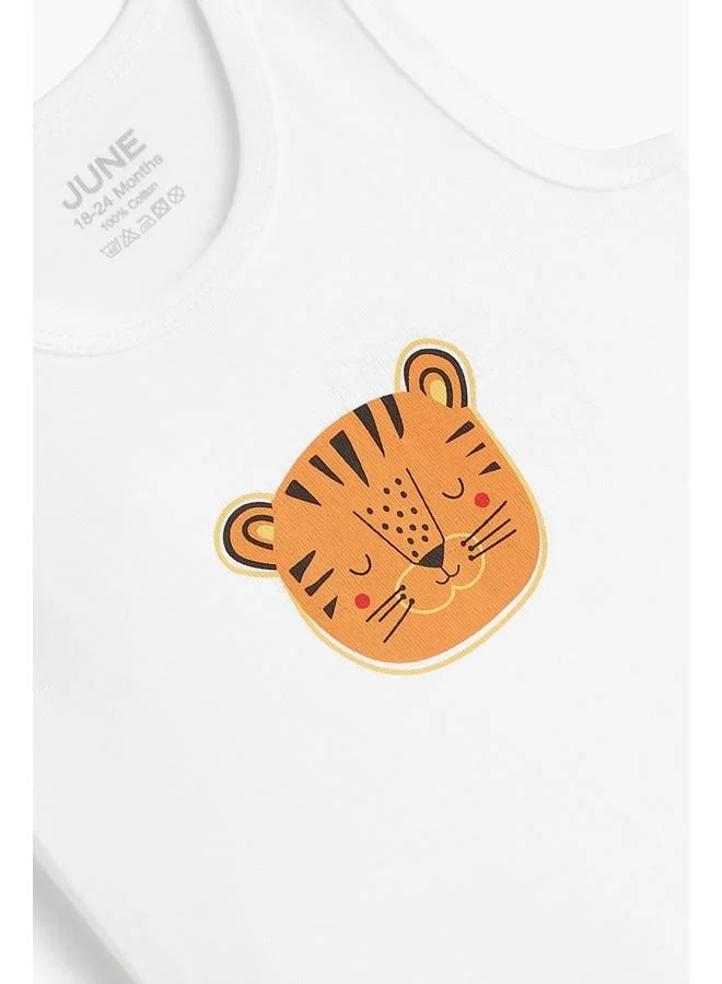 JUNE June Baby 5-Pack Safari Animal Printed Tank Bodysuit
