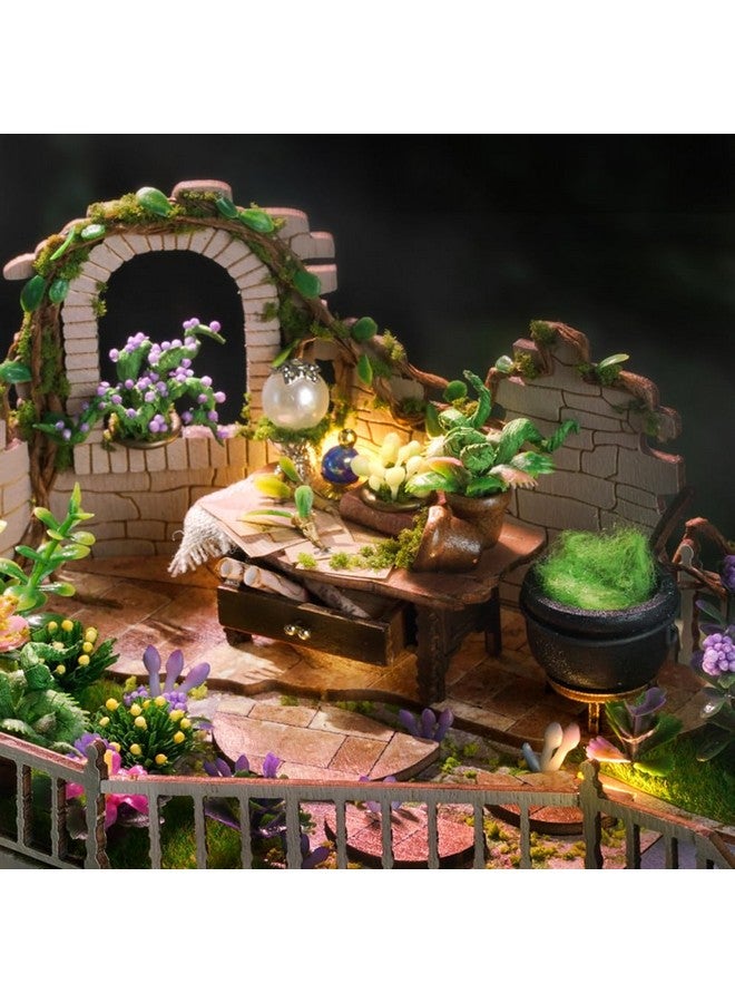 CUTEBEE DIY Dollhouse Miniature Kit, DIY Wooden Dollhouse Kit Miniature House Kit Tiny House Kit, Creative Room Idea (Magic House) - Image 5