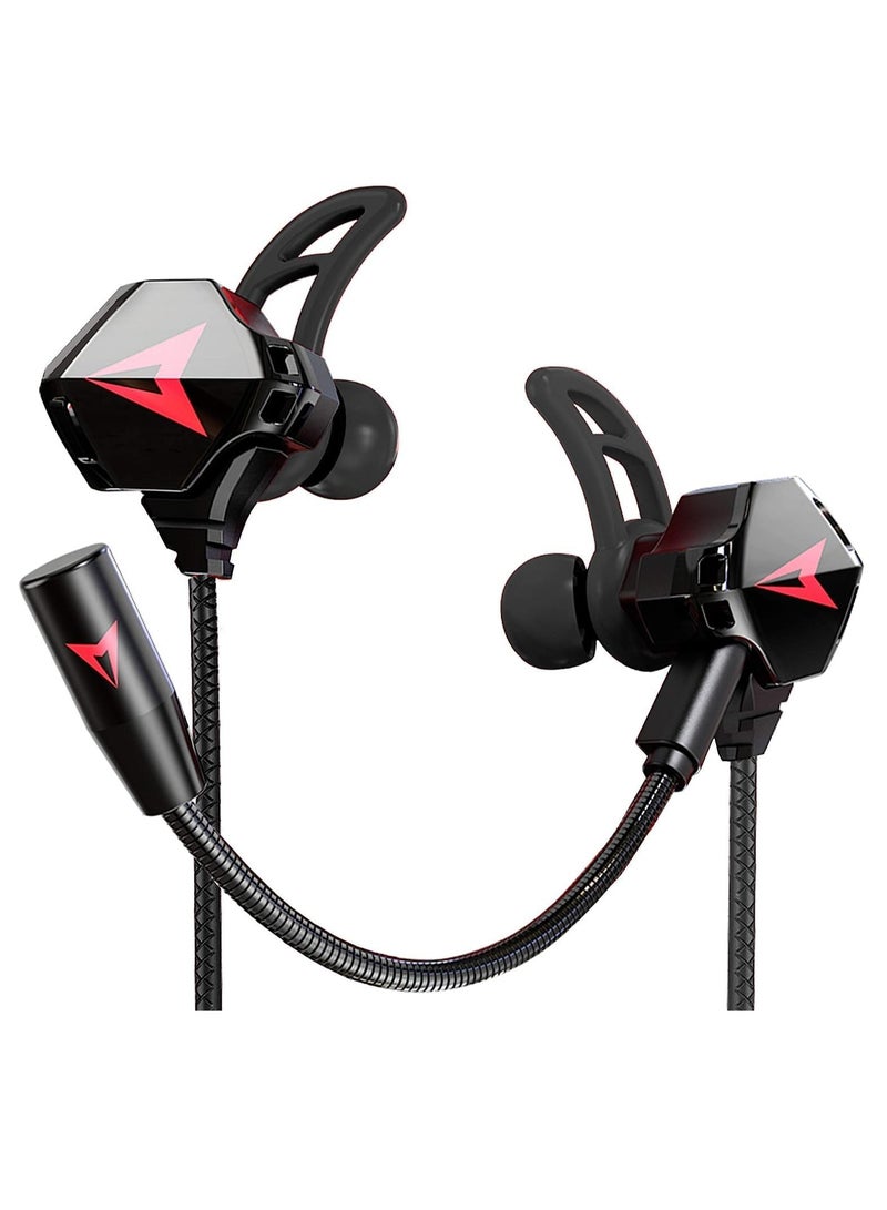 SYOSI Wired Earbuds with Microphone, Battle Buds Wired Gaming Earbuds with Dual Microphone, Volume Control, Gaming Headset with Mic, Gaming Earphones Wired for Mobile Gaming, Switch, Xbox One, PS4, PS5, PC - Image 1