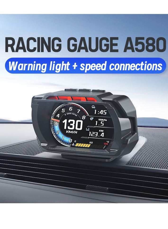 Generic A580 GPS+OBD2 Smart Car HUD Head Up Display, Digital Speed Voltage Auto Gauge, Oil Water Temp RPM Turbo Gauge  - Image 3