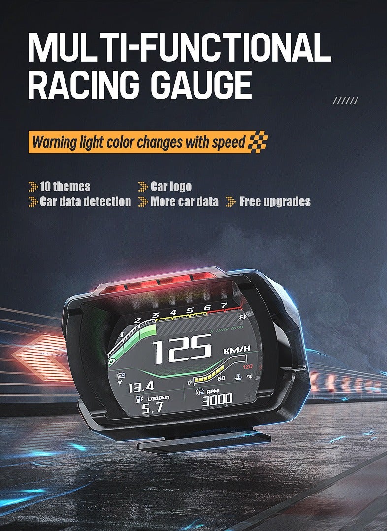 Generic A580 GPS+OBD2 Smart Car HUD Head Up Display, Digital Speed Voltage Auto Gauge, Oil Water Temp RPM Turbo Gauge  - Image 5