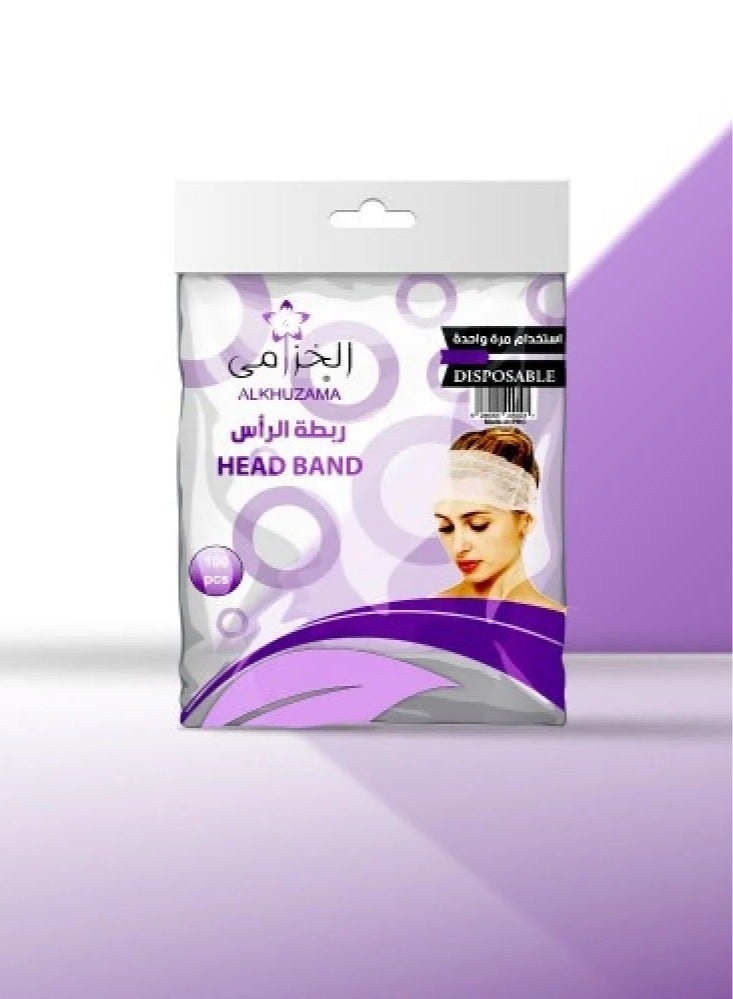 alkhuzama disposable headband 100 pcs - Image 1