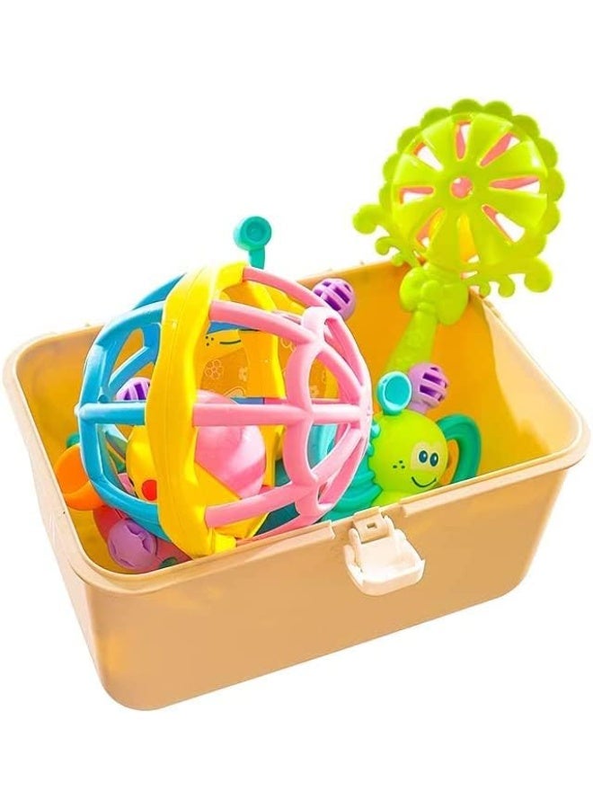 Prime **Baby Rattle Set, Assorted Styles (Variety), Plastic, 7-Piece Box, Purple Color** - Image 4