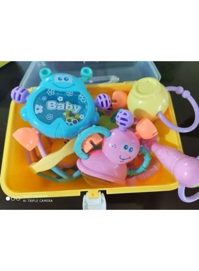 Prime **Baby Rattle Set, Assorted Styles (Variety), Plastic, 7-Piece Box, Purple Color** - Image 2