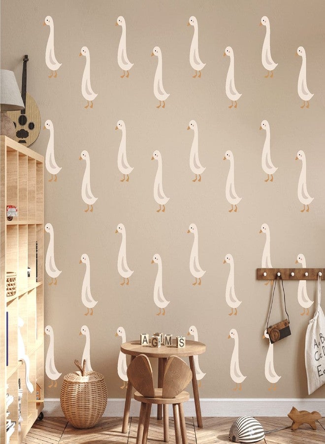 THEYGE Cute Geese Wall Stickers Peel and Stick Goose Decals Funny Animal Stickers Duck Decals for Wall Removable Boho Neutral Stickers Small Duck Decal for Nursery Bedroom Kids Room Decor - Image 1