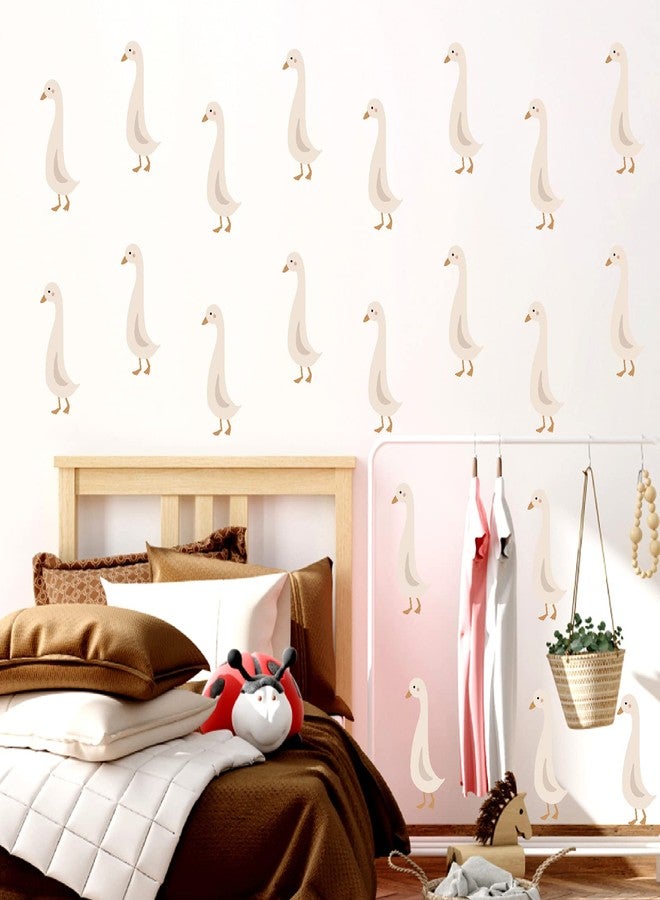THEYGE Cute Geese Wall Stickers Peel and Stick Goose Decals Funny Animal Stickers Duck Decals for Wall Removable Boho Neutral Stickers Small Duck Decal for Nursery Bedroom Kids Room Decor - Image 3