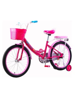 Vaux Elgo Mermaid Kids Road Bike 20 Inch w/ Training Wheels - Dark Pink  - Image 4