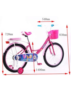 Vaux Elgo Mermaid Kids Road Bike 20 Inch w/ Training Wheels - Dark Pink  - Image 5