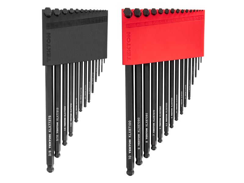 TEKTON Short Arm Ball End Hex LKey Set with Holders 28Piece 005038 in 1310 mm KLX91312