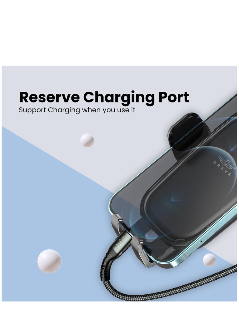 Brave Upgraded Phone Mount for Car Cupholder, Multi-Pivots Transmission Shaft Long Neck Solid Cup Holder Phone Mount for Car Truck Golf Cart Compatible with All Phones iPhone Thick Case Friendly - Image 4