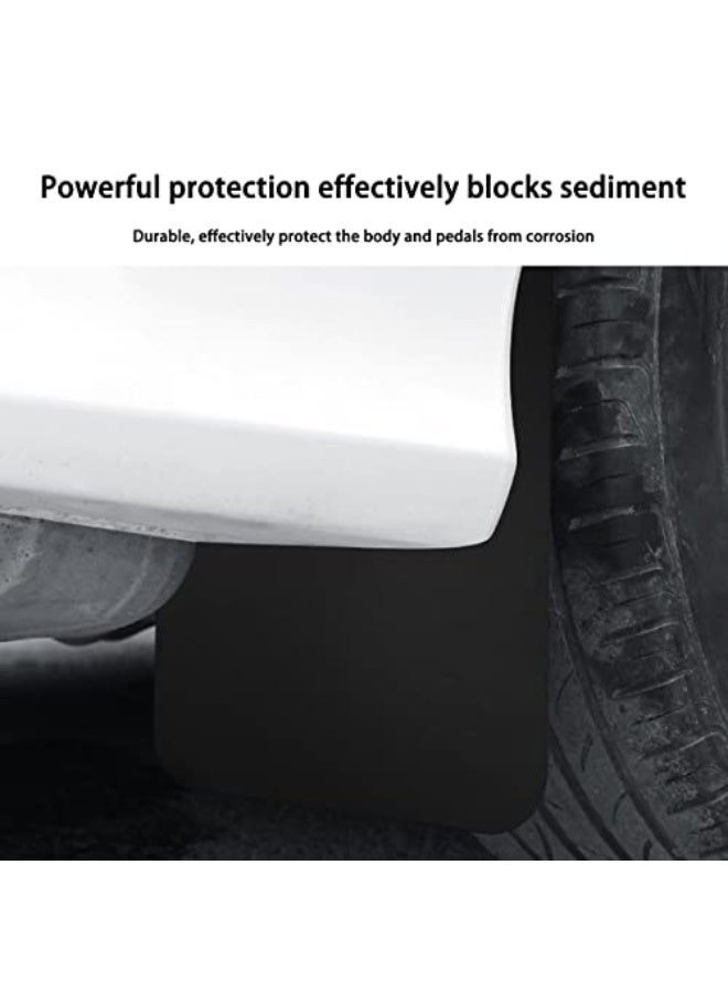 Generic Moioee 4PCS Universal Car Mud Flaps, Vehicles Mudguard Splash Guards Front and Rear Set, Flexible and Bendable Mudflaps Dirty Fenders, Auto Accessories Compatibility with Pickup SUV Van (Black)  - Image 4
