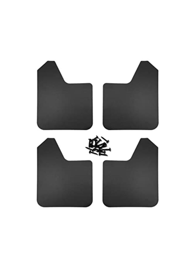 Generic Moioee 4PCS Universal Car Mud Flaps, Vehicles Mudguard Splash Guards Front and Rear Set, Flexible and Bendable Mudflaps Dirty Fenders, Auto Accessories Compatibility with Pickup SUV Van (Black)  - Image 1