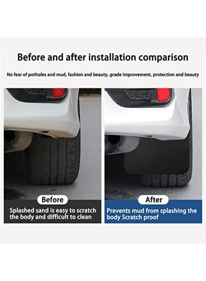 Generic Moioee 4PCS Universal Car Mud Flaps, Vehicles Mudguard Splash Guards Front and Rear Set, Flexible and Bendable Mudflaps Dirty Fenders, Auto Accessories Compatibility with Pickup SUV Van (Black)  - Image 5