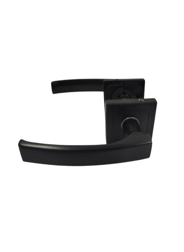 Rosetta Cylinder Door Handle Set of 2 Black  - Image 2