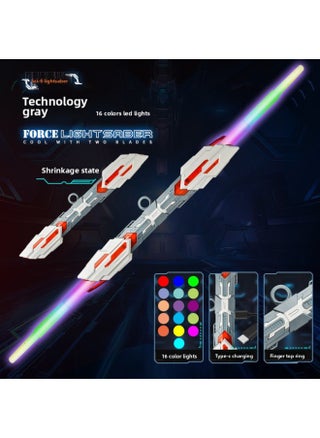 Star Telescopic Laser Sword 16 Color Colorful Double-edged Sword Luminous Stick Stall Lightsaber 1 Generation-Color:Double-headed Gray/16-color Light Flash, Automatic Color Change, Mute And Retractable-Specifications:1 Pack [Chinese E-commerce Box]] - pzsku/ZD7DFC329056CFC1F54FBZ/45/1745490243/ecc6eb29-4f59-43aa-b157-6f555e381fbf