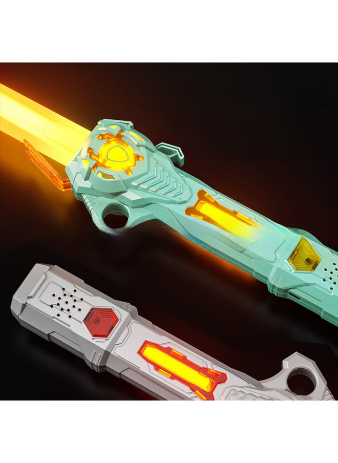 Star Telescopic Laser Sword 16 Color Colorful Double-edged Sword Luminous Stick Stall Lightsaber 1 Generation-Color:Double-headed Gray/16-color Light Flash, Automatic Color Change, Mute And Retractable-Specifications:1 Pack [Chinese E-commerce Box]]