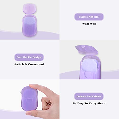 Bamsod 12 Boxes (240 Sheets) Mini Hand Soap Sheets Soap Paper Sheets Portable Disposable Travel Scented Bath Slice Sheet Foaming Paper Soap Confetti Slide Flakes for Travel and Outdoor - Image 3