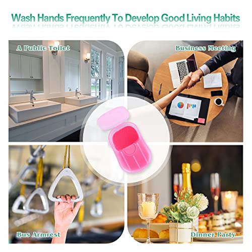 Bamsod 12 Boxes (240 Sheets) Mini Hand Soap Sheets Soap Paper Sheets Portable Disposable Travel Scented Bath Slice Sheet Foaming Paper Soap Confetti Slide Flakes for Travel and Outdoor - Image 5
