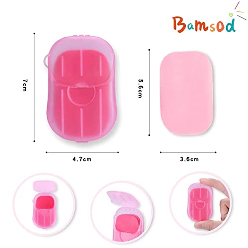 Bamsod 12 Boxes (240 Sheets) Mini Hand Soap Sheets Soap Paper Sheets Portable Disposable Travel Scented Bath Slice Sheet Foaming Paper Soap Confetti Slide Flakes for Travel and Outdoor - Image 2
