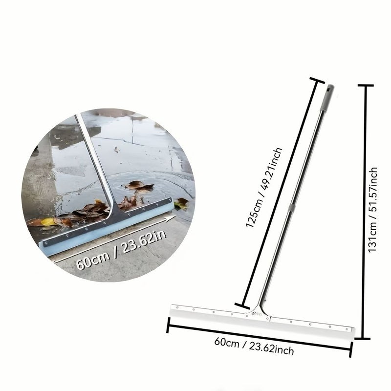 21.65 Inch Stainless Steel Outdoor Floor Wiper Broom Large Detachable Scratch Resistant - Image 3