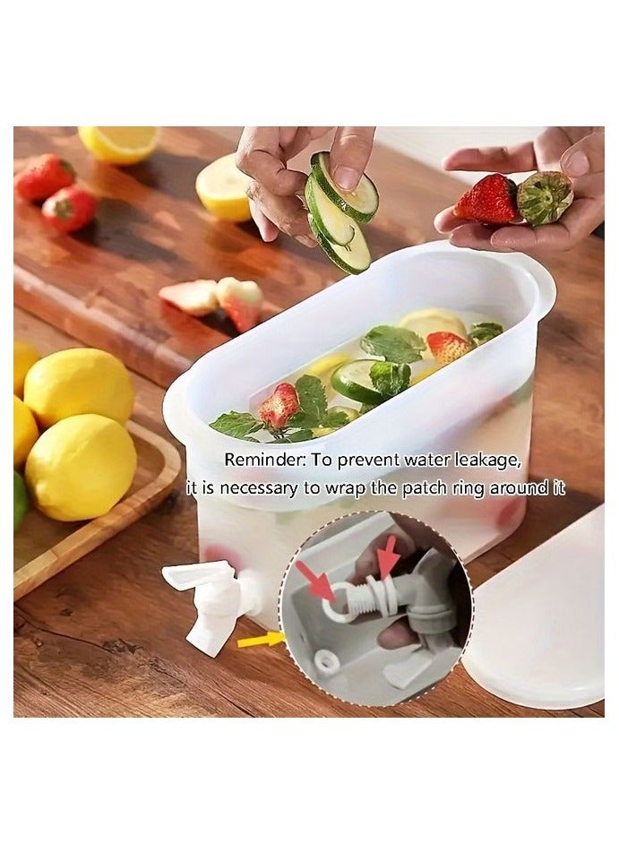 Capacity Beverage Dispenser with Tap - Durable PC Material, Design for Refrigerator, Great for Party, Wedding and Home Use - Suitable for Frozen Juice, Tea and Drinks, Beverage Dispenser for Refrigerator - Image 2