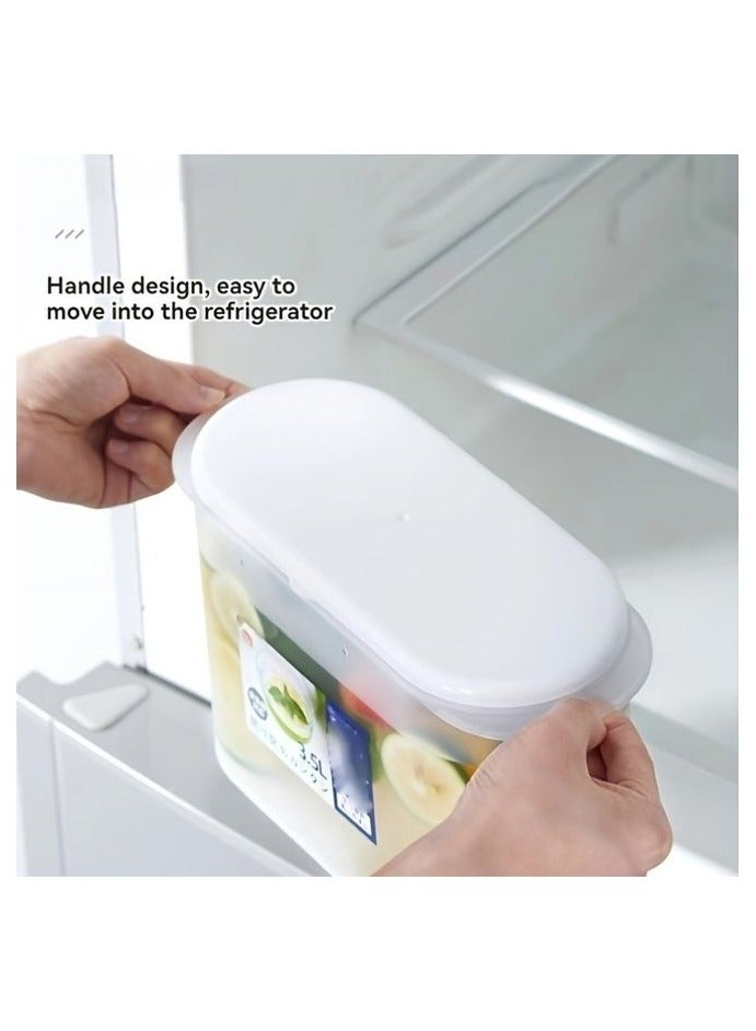 Capacity Beverage Dispenser with Tap - Durable PC Material, Design for Refrigerator, Great for Party, Wedding and Home Use - Suitable for Frozen Juice, Tea and Drinks, Beverage Dispenser for Refrigerator - Image 5