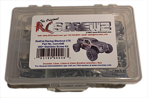 RC Screwz RCR046 - Redcat Racing Blackout XTE RTR/Pro Stainless Steel Screw Kit - Image 1