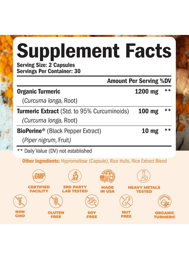 Vimerson Health - Vimerson Health Turmeric Curcumin with Bioperine Joint Pain Relief - Image 1