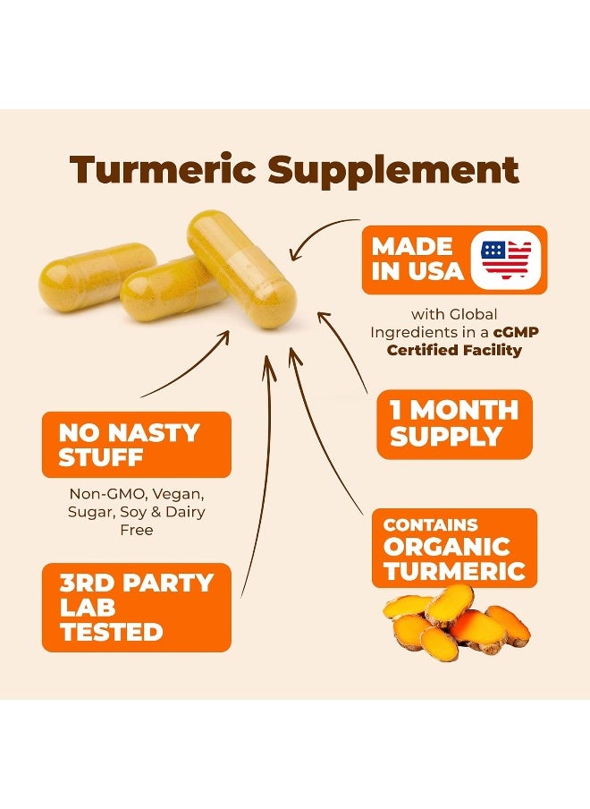 Vimerson Health - Vimerson Health Turmeric Curcumin with Bioperine Joint Pain Relief - Image 1