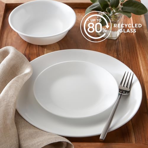 Corelle Winter Frost White Dinner Plates Set (10-1/4-Inch, 6-Piece) - Image 2