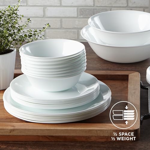 Corelle Winter Frost White Dinner Plates Set (10-1/4-Inch, 6-Piece) - Image 4