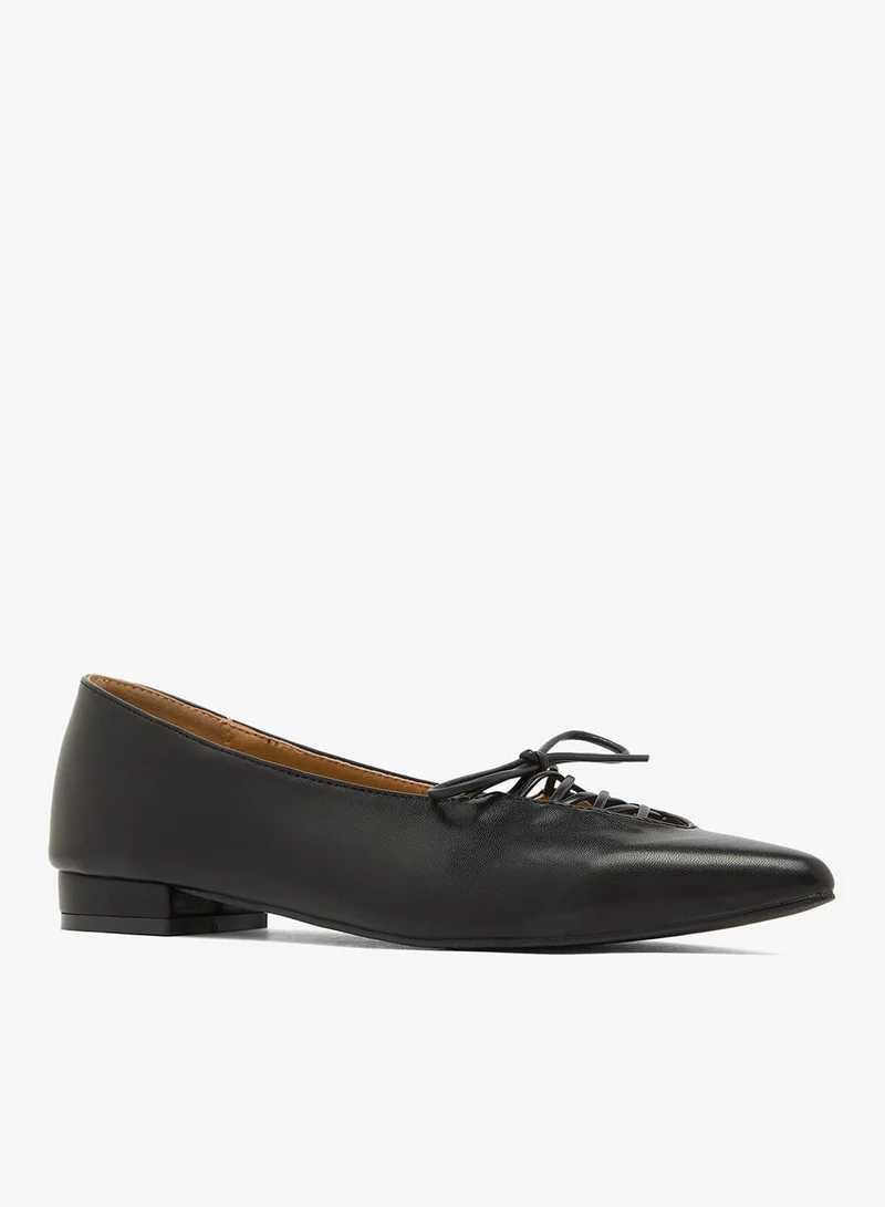 Ella Lace Detail Pointed Toe Ballet Flats