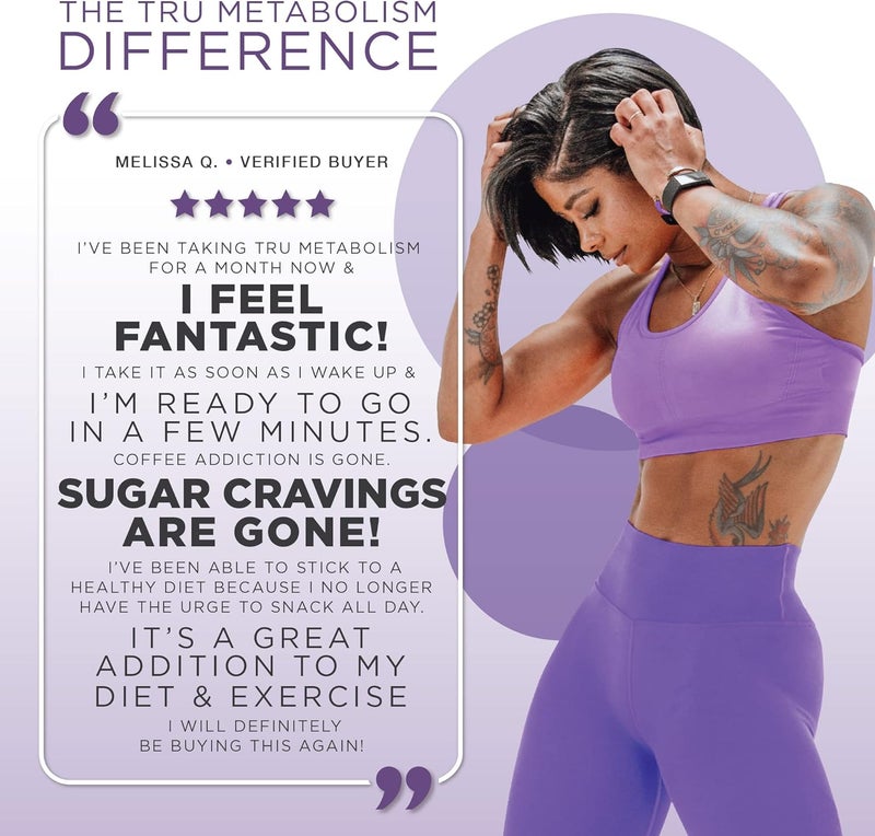 TRU Supplements Metabolism Advanced Fat Loss Fight Cravings Boost Mood No Jitters or Crash 30 Servings - Image 5